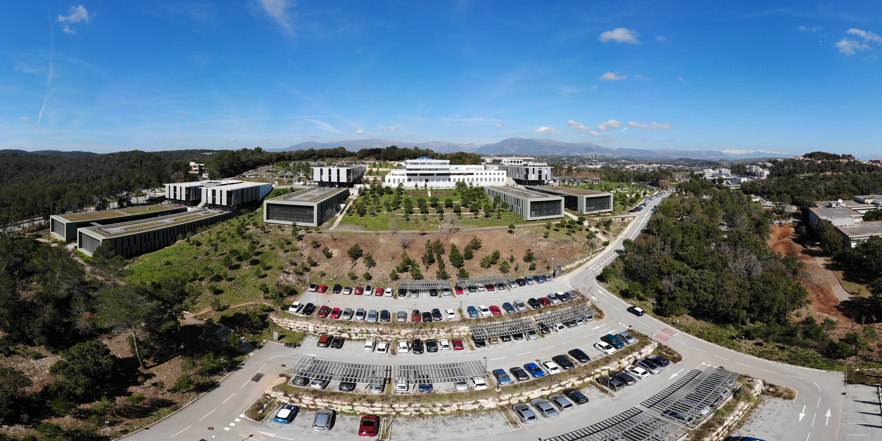 Vue aérienne di campus SophiaTech
